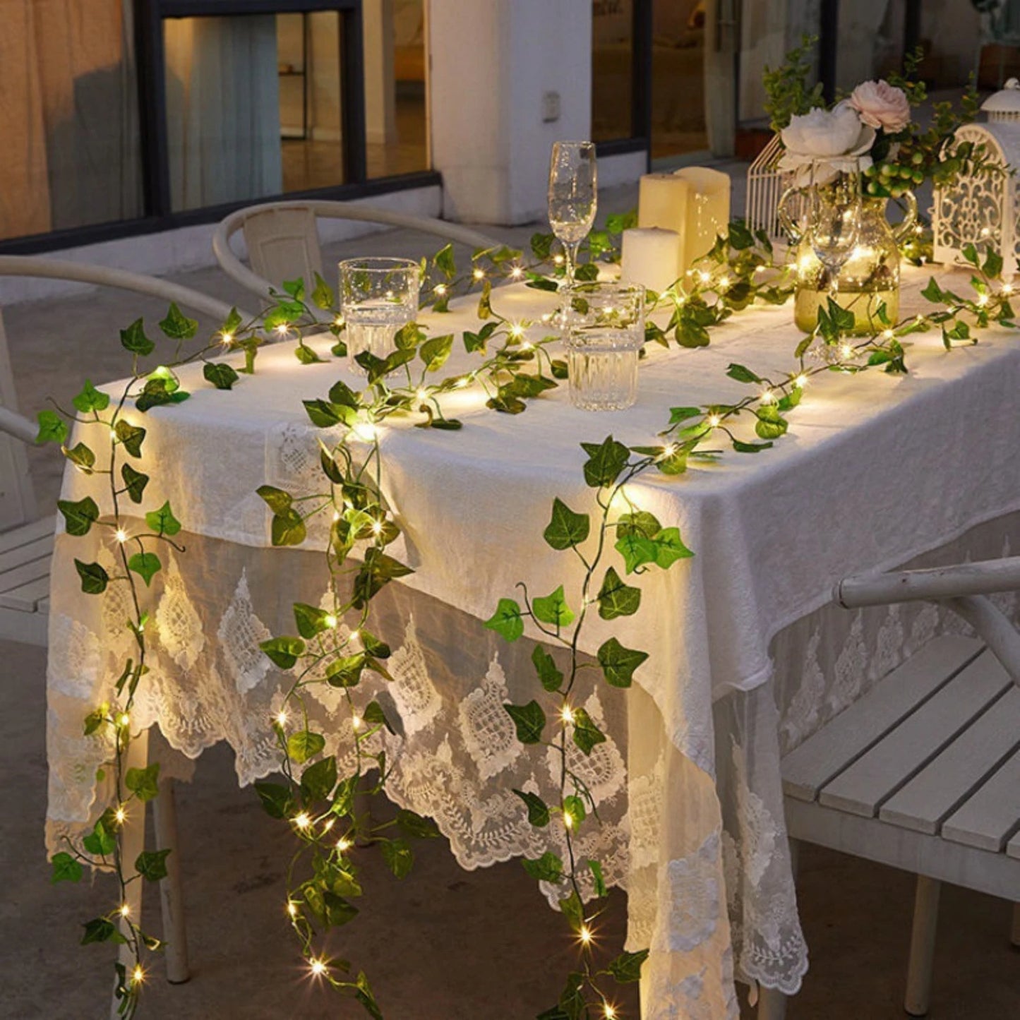 Beautiful Artificial Leaf Flower Lights