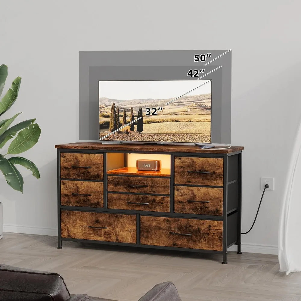 Dresser TV Stand With Power Outlet