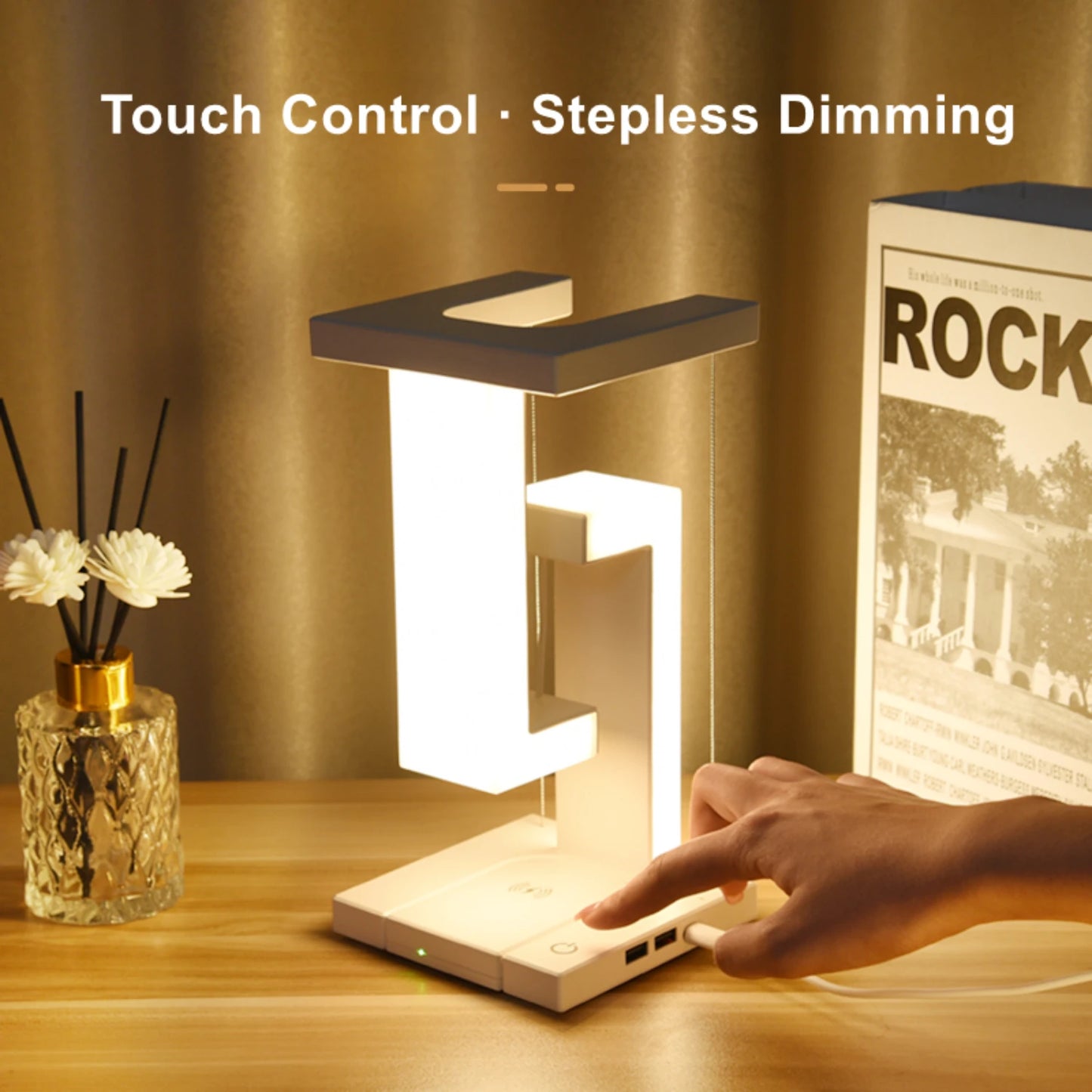 Stylish White LED Desk Lamp