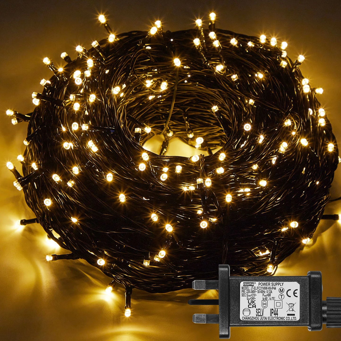 Outdoor Black Wire Fairy String Lights