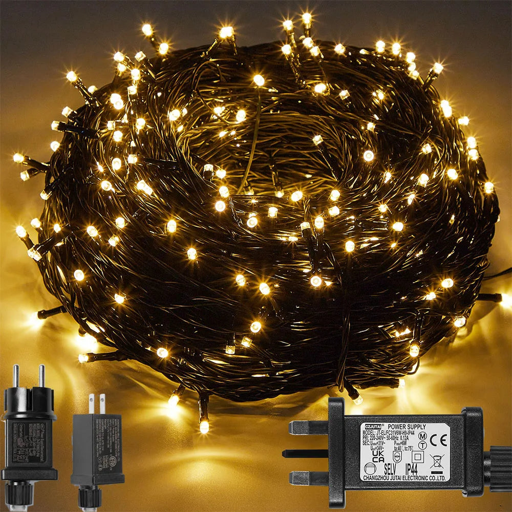 Outdoor Black Wire Fairy String Lights