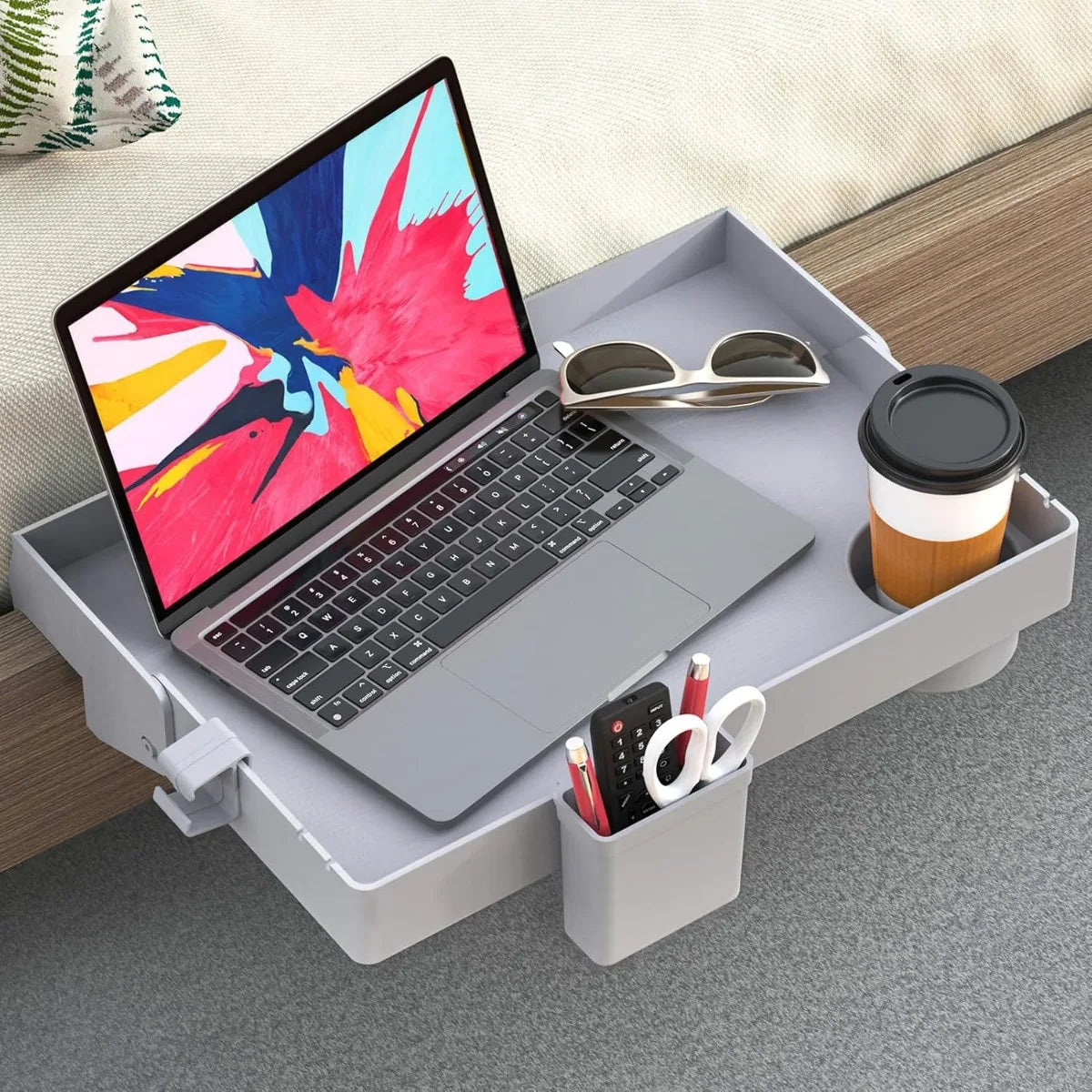 Clip On Table Caddy Shelf For Bed