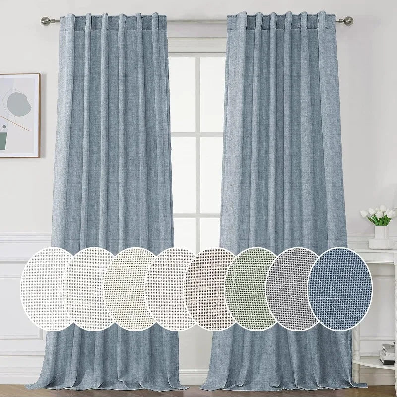 Natural Linen Pocket Lined Curtains