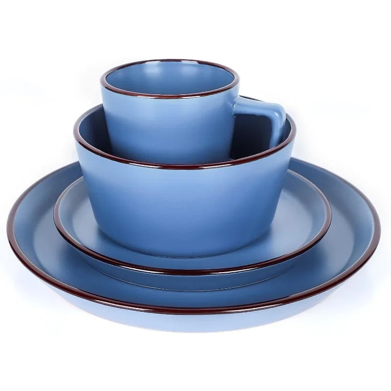 16 Piece Plates And Bowls Dinnerware Set