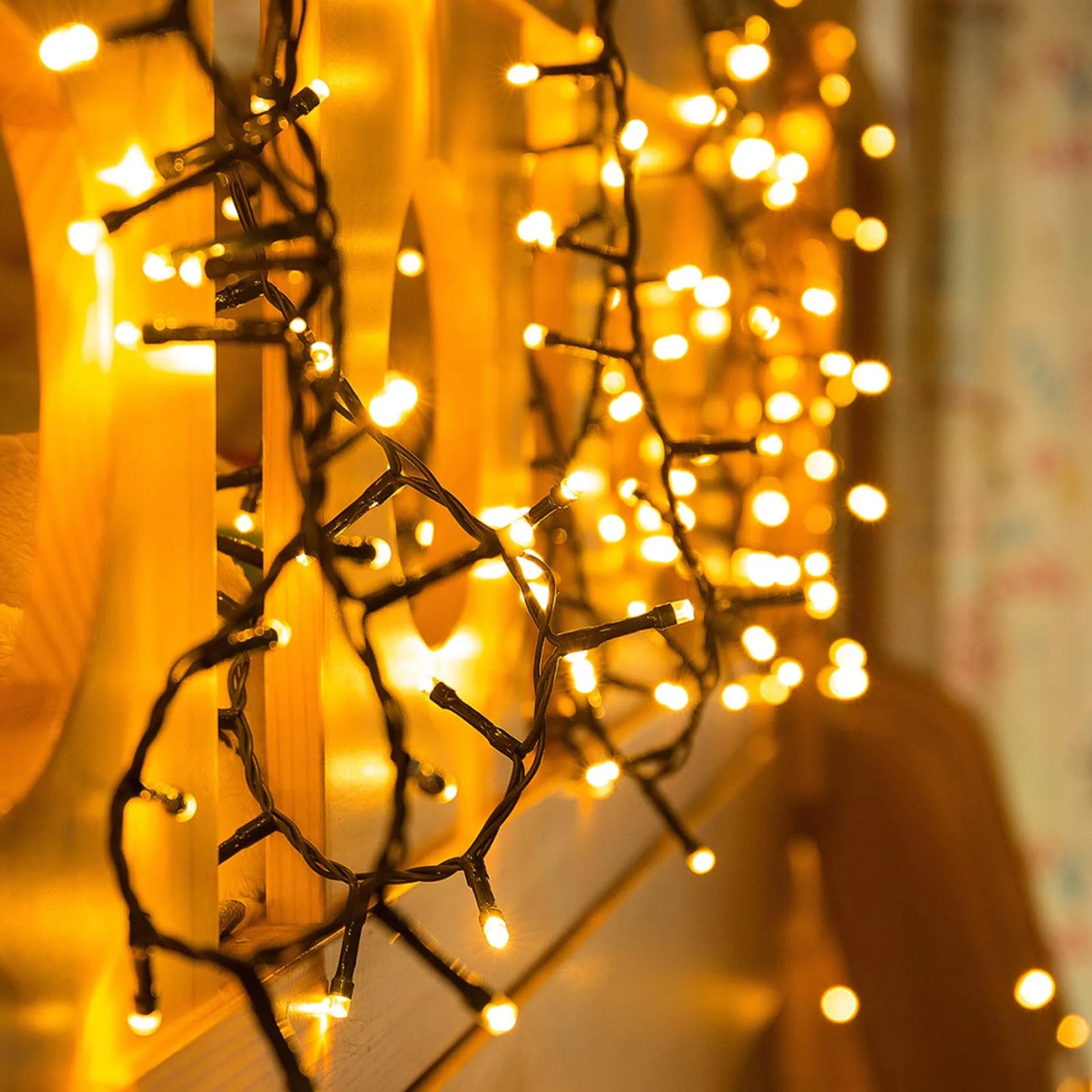 Outdoor Black Wire Fairy String Lights