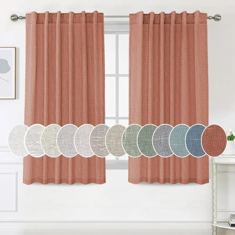 Natural Linen Pocket Lined Curtains