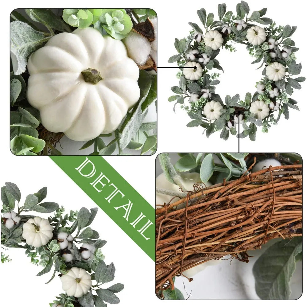 Harvest Farmhouse Front Door Wreath