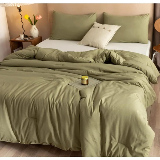 3 Piece Olive Green Bedding  Set