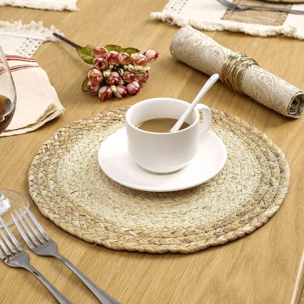 Handmade Natural Straw Woven Placemats