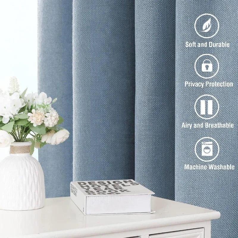 Natural Linen Pocket Lined Curtains