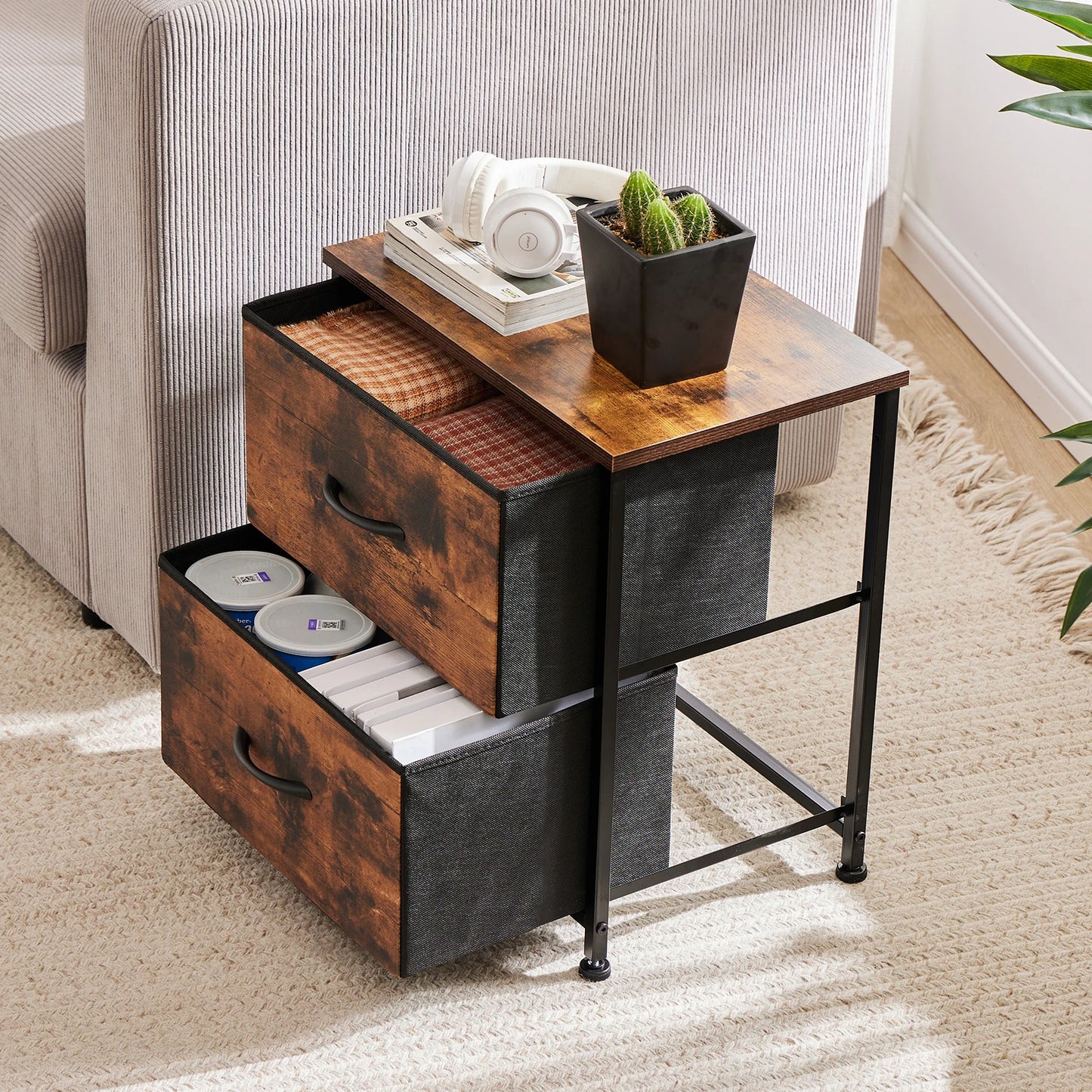 2 Drawer Nightstand For Bedroom