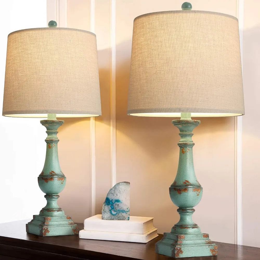 Farmhouse Table Lamp Set