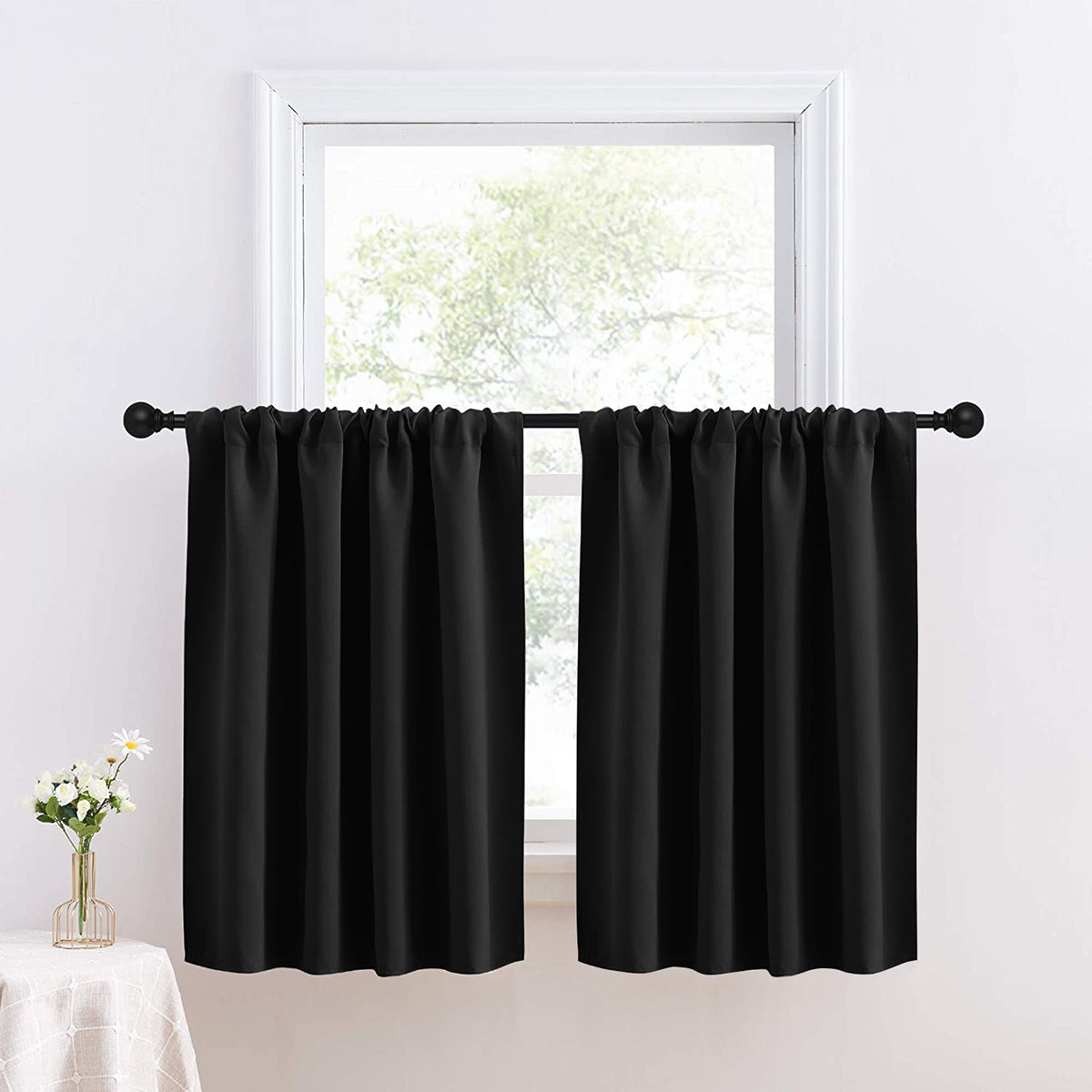 Solid Small Panel Curtains