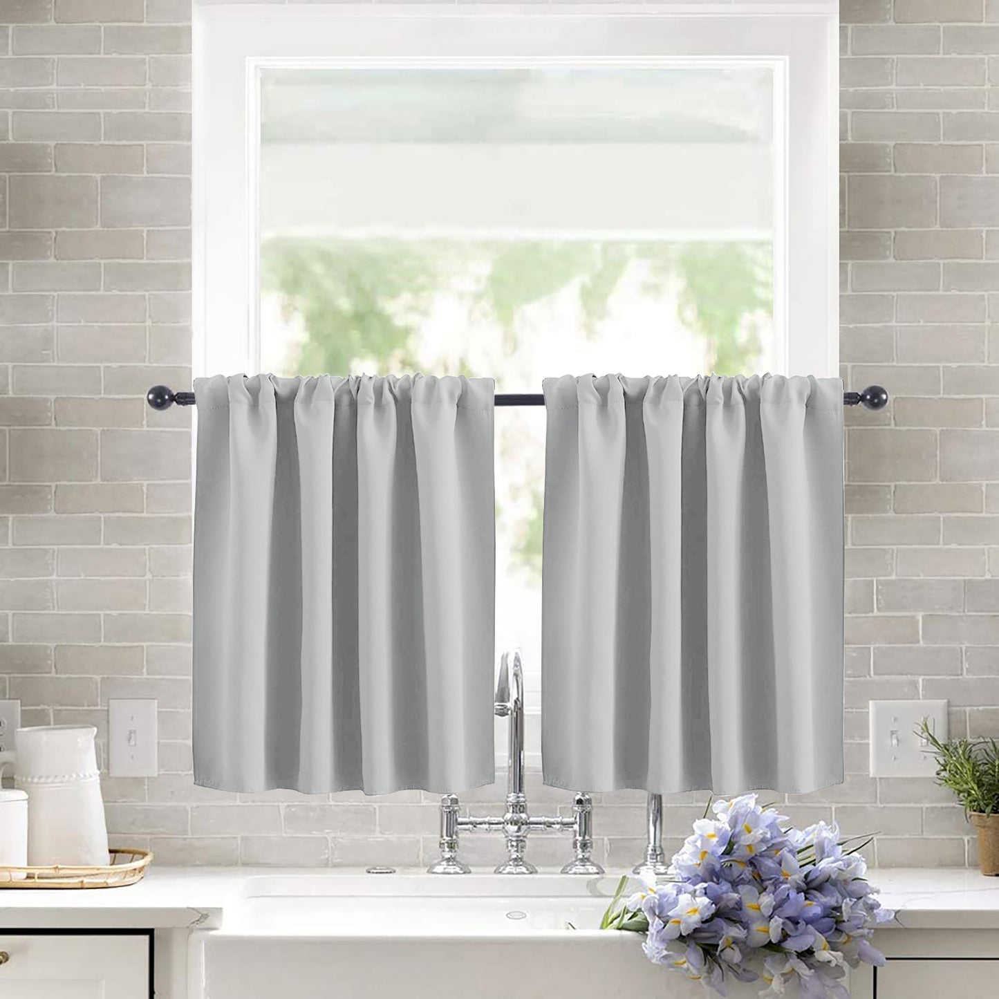 Solid Small Panel Curtains